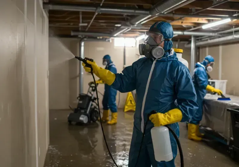 Basement Sanitization and Antimicrobial Treatment process in Madison, WI